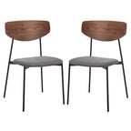 Chaise de salle à manger Mid-Century (Lot de 2) - 20Lx19Px33H