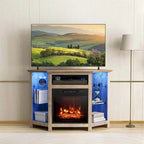 Meuble TV avec foyer électrique et lumières DEL