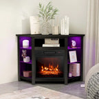 Meuble TV avec foyer électrique et lumières DEL