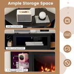 Meuble TV avec foyer électrique et lumières DEL
