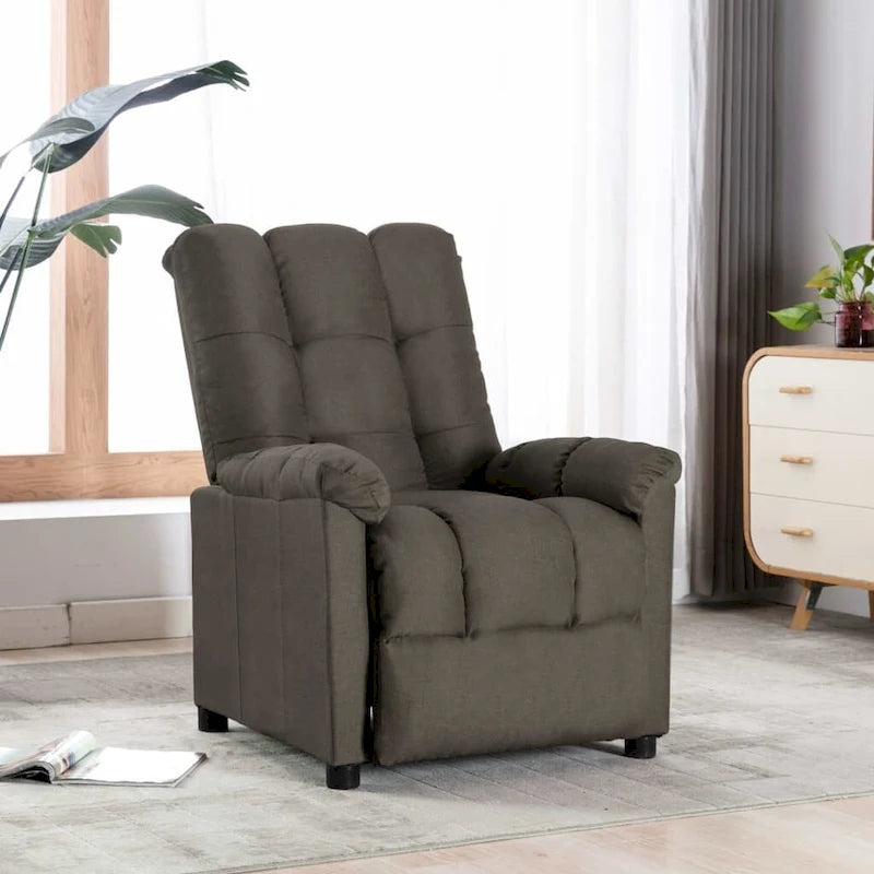 Fauteuil Inclinable Tissu Taupe - 29.1 x 38.9 x 40.1