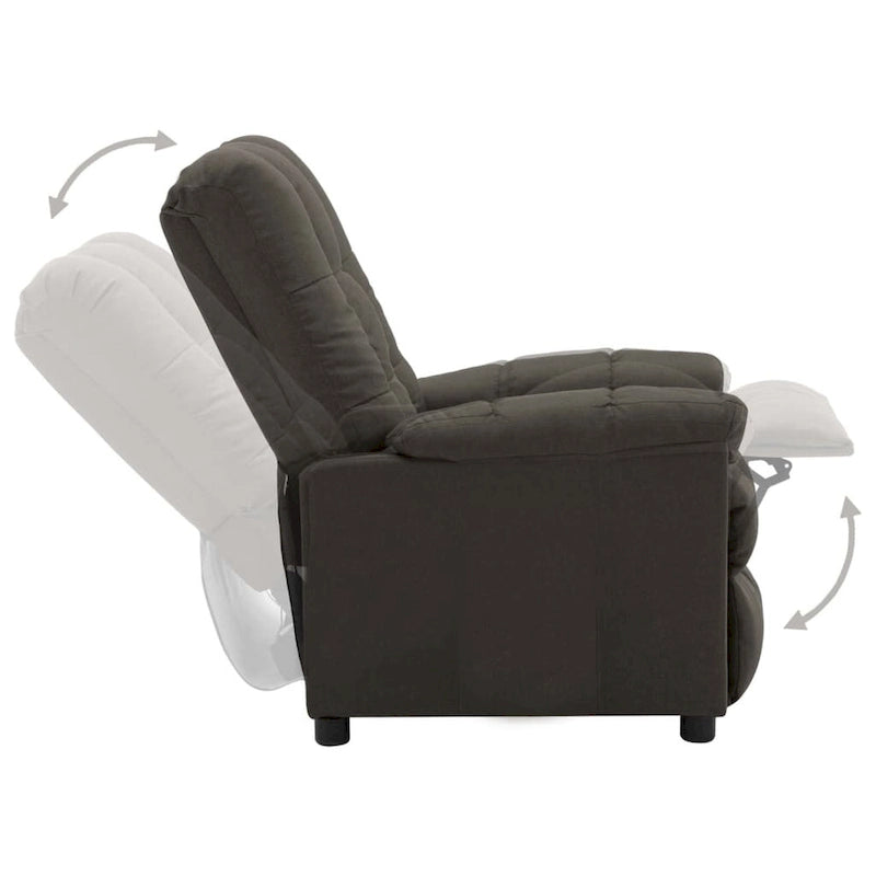 Fauteuil Inclinable Tissu Taupe - 29.1 x 38.9 x 40.1