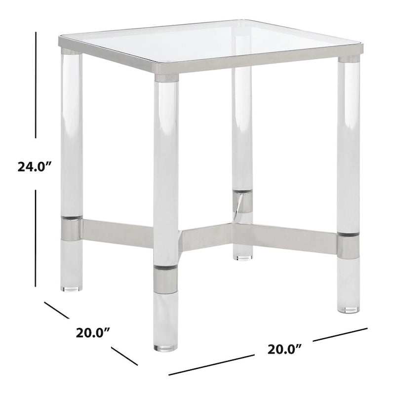 Table d'appoint en acrylique - 20L x 20P x 24H