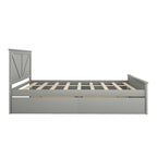 Lit plateforme en bois avec 4 tiroirs de rangement et pieds de soutien