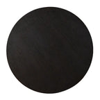 Table de bar ronde industrielle réglable avec plateau en bois et pivotante
