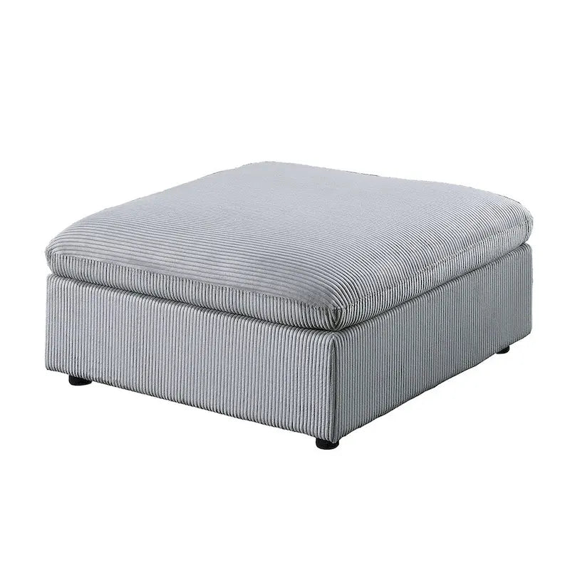 Canapé sectionnel modulaire 8 pièces en velours côtelé avec ottoman