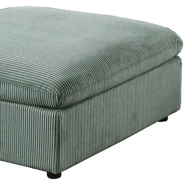 Canapé sectionnel modulaire 8 pièces en velours côtelé avec ottoman