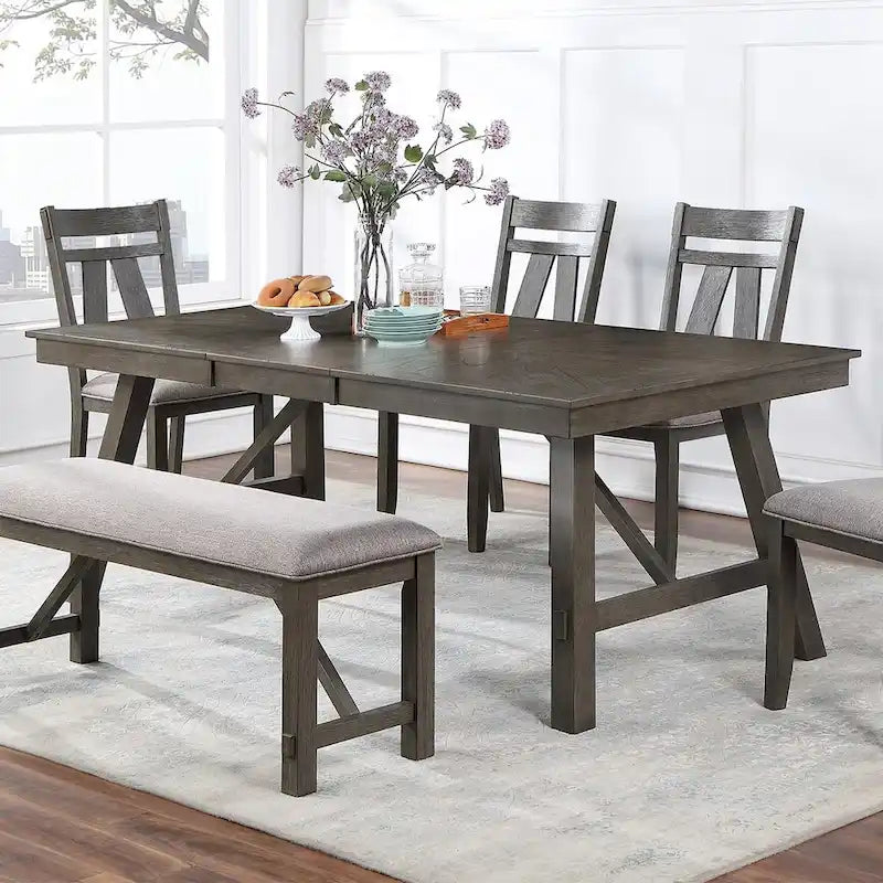 Table de salle à manger rectangulaire en bois