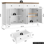Buffet Vaisselier - 15.7P x 55.1L x 35.4H