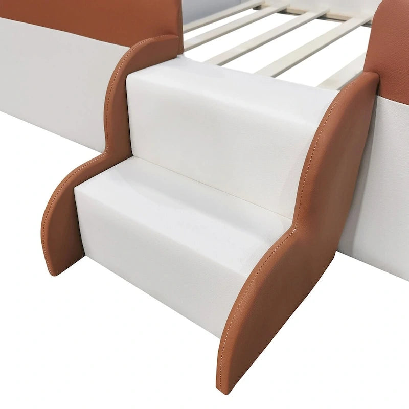 Fauteuil d'appoint contemporain en tissu avec coussin de dossier mobile