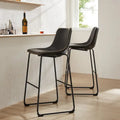 Tabourets de bar en cuir de 76 cm de hauteur (paquet de 2)
