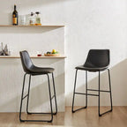 Tabourets de bar en cuir de 76 cm de hauteur (paquet de 2)