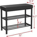 Étagère à chaussures d'entrée - 12,5P x 32L x 19,7H