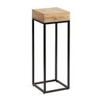 Table d'appoint en bois et métal – 8x8x23