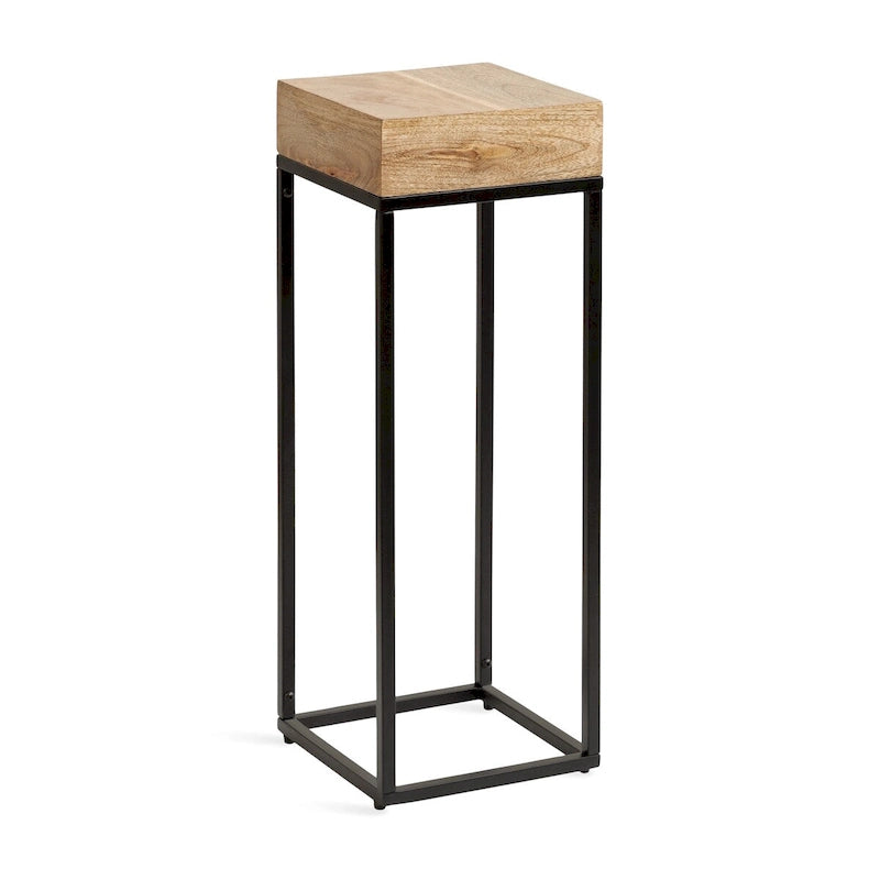 Table d'appoint en bois et métal – 8x8x23