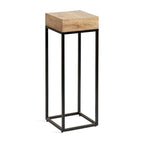 Table d'appoint en bois et métal – 8x8x23