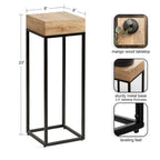 Table d'appoint en bois et métal – 8x8x23