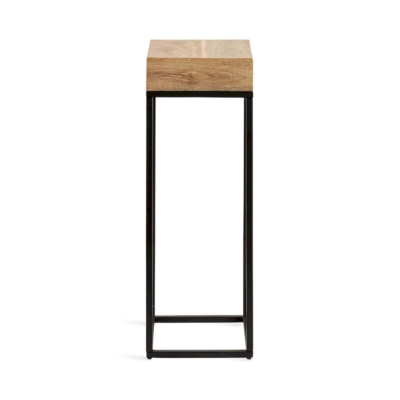 Table d'appoint en bois et métal – 8x8x23
